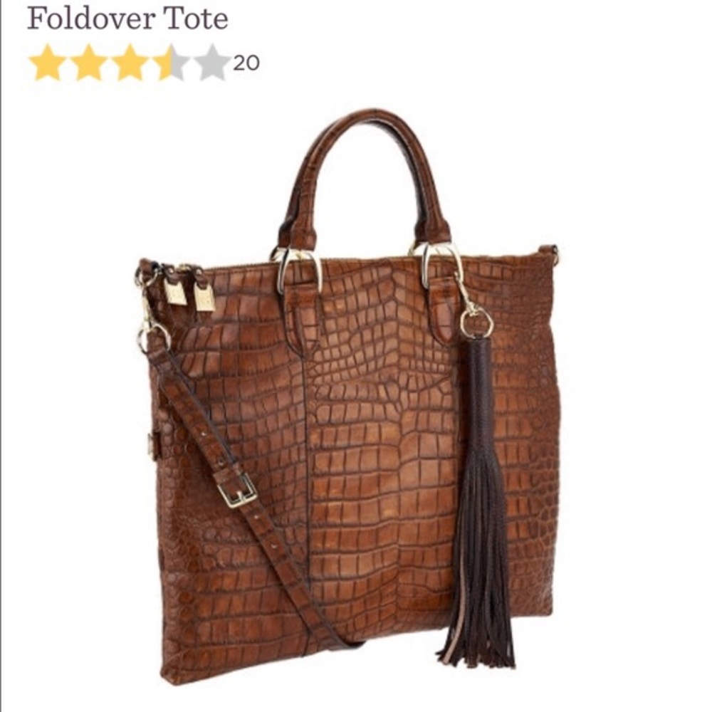ISO! G.I.L.I. Foldover Italian Croco Bag Gili croc
